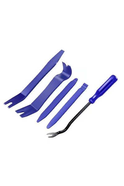 Choice Blue 5Pcs Portable Car Panel Removal Tool Kit Nail Puller Radio Audio Door Pry Repair Clip Trim Dash
