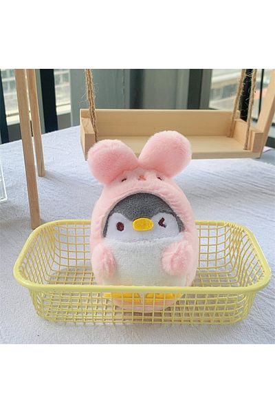 Choice Pink Cute Penguin Rabbit Plush Pendant Keychain Bag Pendant Doll