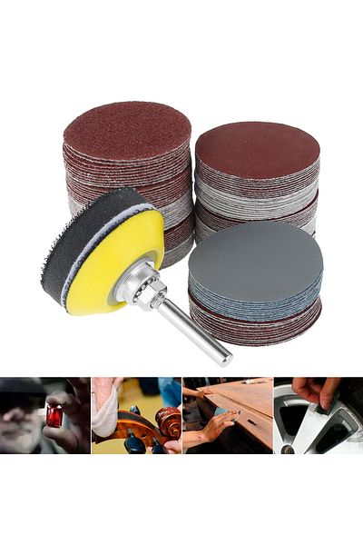 Choice 120PCS 60-3000 120Pcs 50mm Sandpaper Assortment 60-3000 Grit Sanding Disc Pad Set 2Inch For Drill Gr
