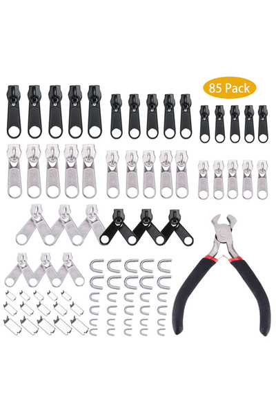 Choice 85pcs 85Pcs/set Zipper Repair Kit Easy Fix Zipper Slider Head Puller C...