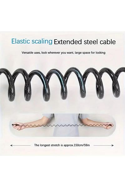 Choice 1pc Bicycle Lock Wire Rope Chain Lock Combination Lock Mountain Bike Motorcycle Anti-theft Passwo...