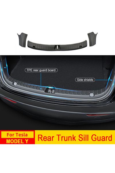 Choice Trunk Protector Guard For Tesla Model Y Anti-Scratch Mat Rear Cargo Threshold Sill Cover Bumper T...