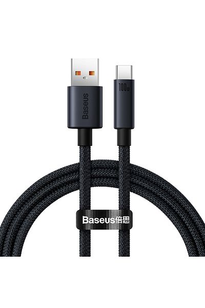 Baseus 1m Black 100w Usb Type C Cable For Huawei P50 P40 Pro Honor Super Charge