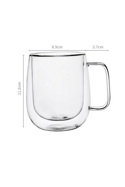 Choice 150-350ml 350ml 150-350ml Heat Resistant High Borosilicate Glass Mug Double Wall Glass Coffee Cup Wi