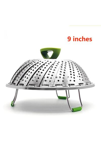 Choice صينية بخار لوتس من الفولاذ المقاوم للصدأ مقاس 9/11 بوصة، 9 بوصات، 1 قطعة، 9/11 بوصة، طاهية بخار قابلة للطي، طاهية بخار سلة، طبخ