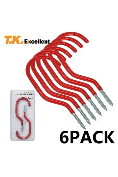 Choice 2018-010 6 PCS Bike Storage Hooks 6 Pack - Heavy Duty Bicycle Wall Mou...