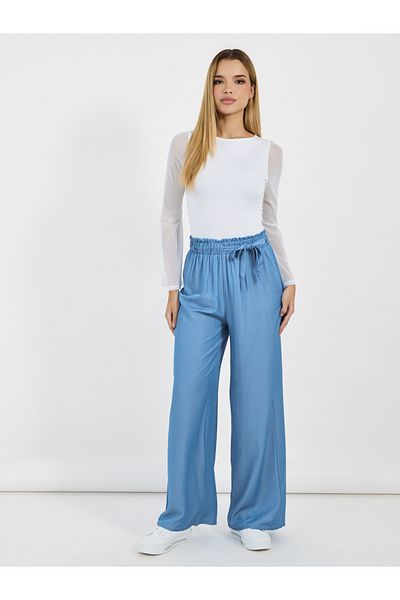 Styli High Rise Drawstring Paper Bag Waist Pants