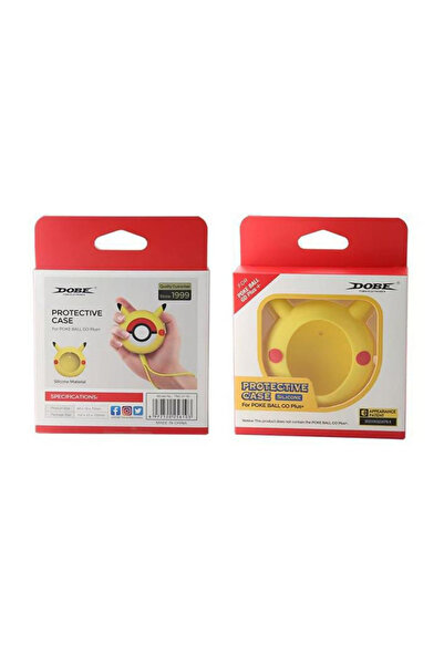 VKTECH جراب أصفر من السيليكون الواقي لجهاز بوكيمون جو بلس + كارتون أنمي كاواي بيكا مقاوم للصدمات