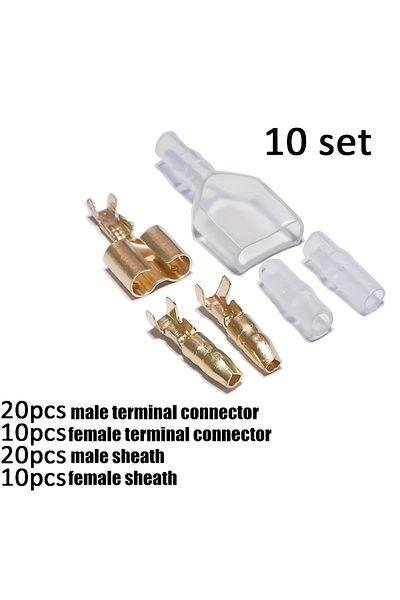 Choice 10set 10Set 4.0MM Double Confucius Bullet Insert Spring with Sheath Bullet Terminal Car Electrical W