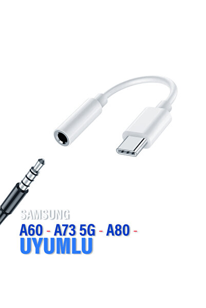 EXENAR Samsung A73 5G A80 A60 إلى Type C Jack Apparatus محول سماعة الرأس 3.5 ملم