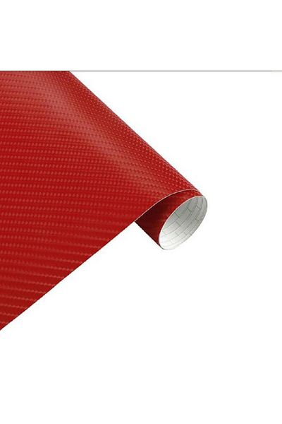 AUTOFOLYO Red Carbon Fiber Foil - 63 cm X 1 Meter Coating Foil