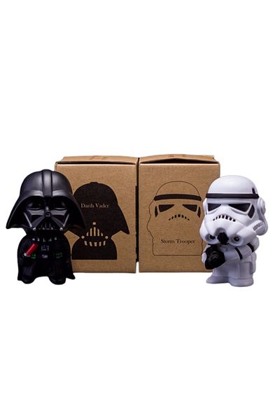 Choice With Box 10cm 2pcs/lot Cute Style Star War Darth Vader & Storm Trooper Kawaii Movie Action Figure Mo