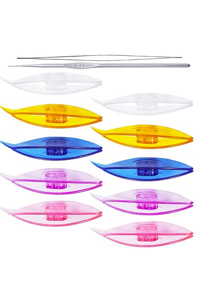 Choice Imzay 12pcs Durable Practical Tatting Shuttle Kit With Shuttles Aluminum Crochet And Beading Need...