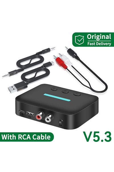 Choice V5.3 With Rca Cable Usb Bluetooth 5.3 Audio Receiver Adapter Wireless Stereo Music 3.5mm Aux R/l Rca