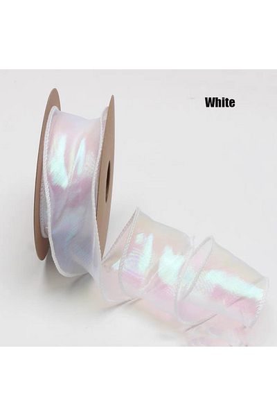 Choice S White 4cm Wide Fantasy Fishtail Yarn Floral Packaging Gift Box Decorative Ribbon Handmade Diy Baki
