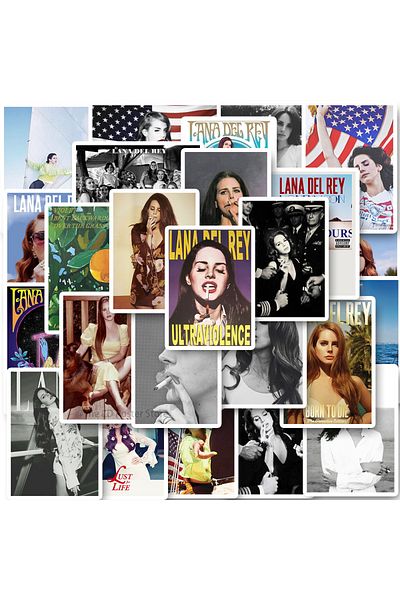 Choice 25pcs 25pcs Singer Lana Del Rey Stickers Born To Die Honeymoon Paradise For Laptop Luggage Car Skate