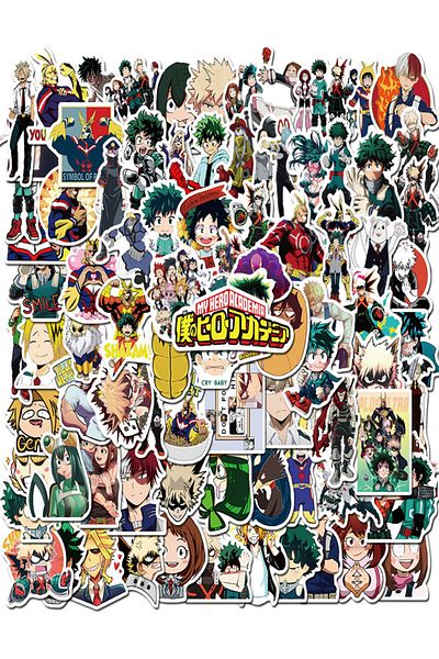Choice 100pcs 100pcs My Hero Academy Anime Stickers Skateboard Suitcase Waterproof Phone Case Cute Stickers