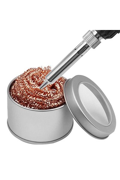 Choice Desoldering Cleaning Ball Soldering Iron Mesh Filter Cleaning Nozzle Tip Copper Wire Cleaner Ball...