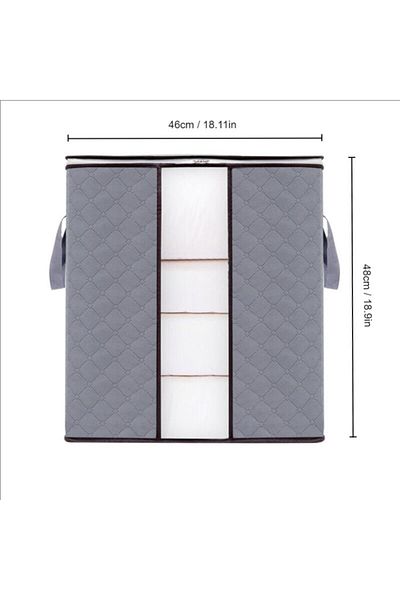 Choice 1pc Grey Large Capacity Non-woven Storage Box Semitransparent Durable Clothes Storage Box