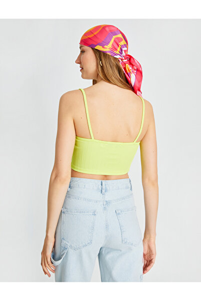 Koton Crop Tank Top with Thin Straps