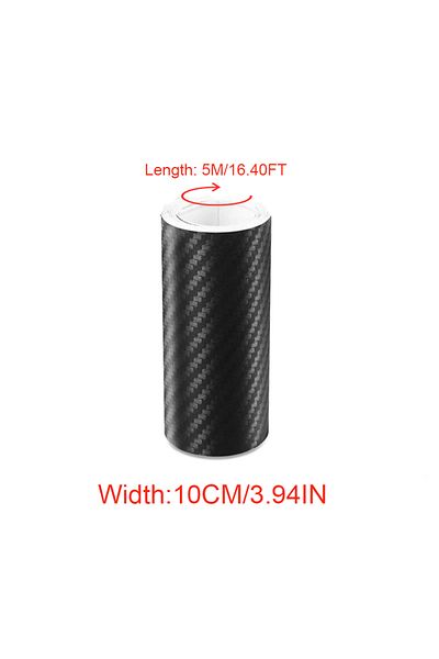 Choice 10cmx5m 3d Carbon Fiber Matte Car Sticker Diy Paste Protector Strip Car Threshold Door Edge Anti Scr