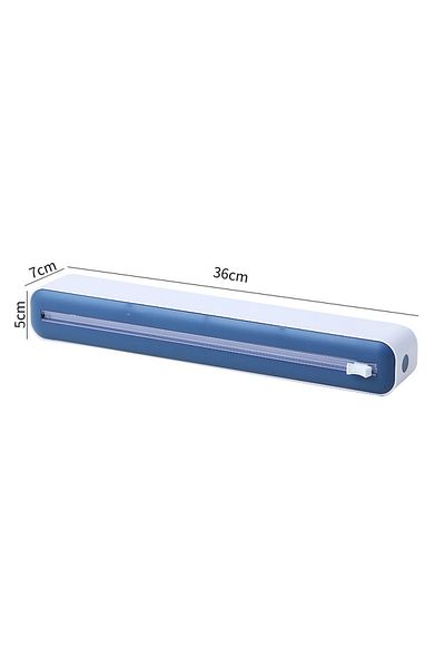 Choice Dark Blue Kitchen Disposable Cling Film Cutter, Point Breaking Household Food Special Cutting Box, S