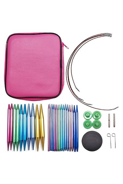 Choice A Aluminum Circular Knitting Needles Set Interchangeable Crochet Hooks Weaving Yarn Knitting Craft .
