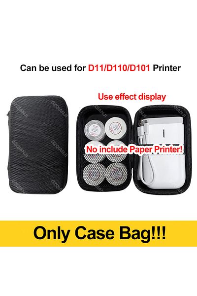 NiiMbot Only Case Bag D110 D11 Thermal Paper Direct Sticker Labels Roll Set Strong Adhesive Clear Pr