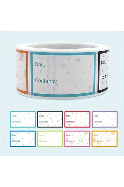 Choice Syf-04 200pcs/roll Fridge&freezer Safe Date/content Food Catalog Sticker 1.0*1.57inch Kitchen Refrig