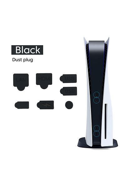 Choice Dust Plug For PS5 game console 7 PCS/set Silicone Dust Protector Anti-dust Cover Dustproof Plug f...