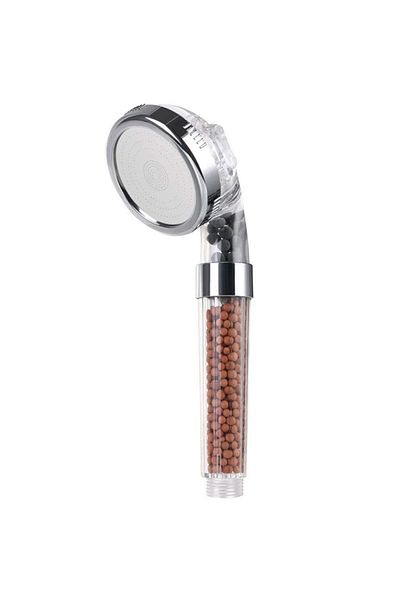 Zhang Ji Qysdbai-red Beads Zhangji 3 Functions High Pressure Spa Shower Head Water Saving Handheld Rainfall B