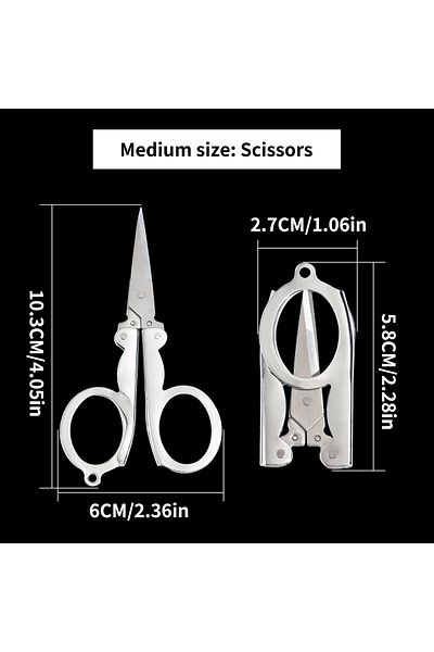 Choice Mediumsize 1pcs 1/3pcs Stainless Steel Folding Nail Scissors Portable Travelling Scissors Fish Line