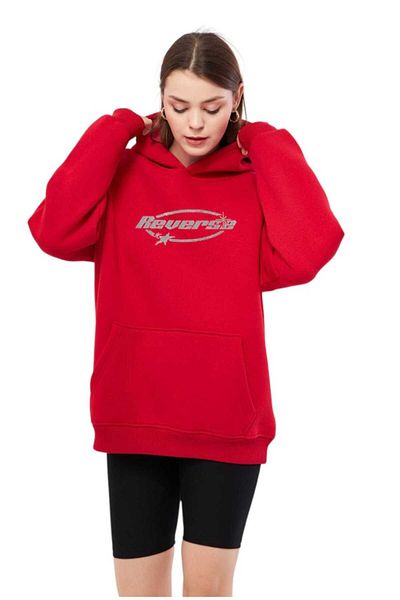 YÜKSEL IŞIK Hooded Unisex Basic Sweatshirt - Stone Printed, 100% Cotton