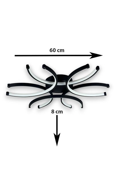 LEGACY Levora Modern Design - Living Room - Kitchen - Bedroom Black Color White Light Led Chandelier