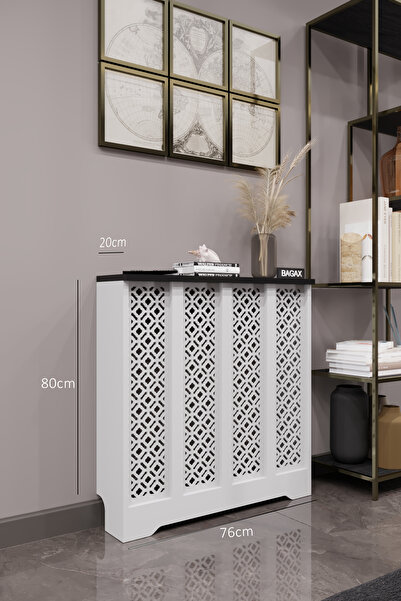 BAGAX Pera Model, Beyaz Üstü Siyah Renk,iç Ölçü 76 Cm Dış Ölçü 80 Cm Petek Ka...