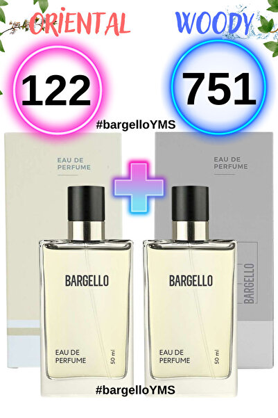 Bargello 122 Oryantel Kadın Edp 50ml ve 751 Woody Edp Erkek 50ml Parfüm