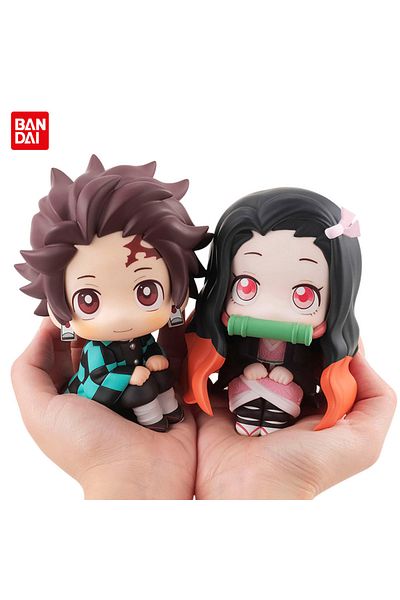Choice Demon Slayer Anime Figure 9cm Kamado Nezuko Kamado Tanjirou 2Pcs/Set Kawaii Q version Action Figu...