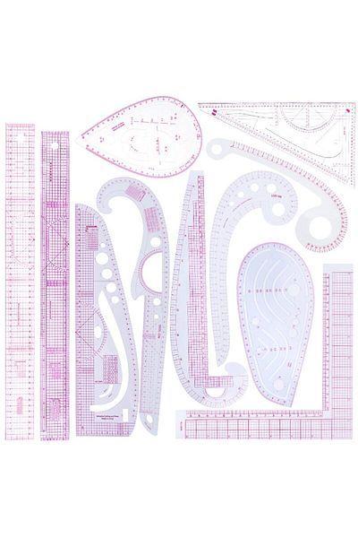 Choice 11pcs 11pcs Multifunctional French Curve Ruler Soft Plastic Patchwork Ruler Measure Dressmaking Draw