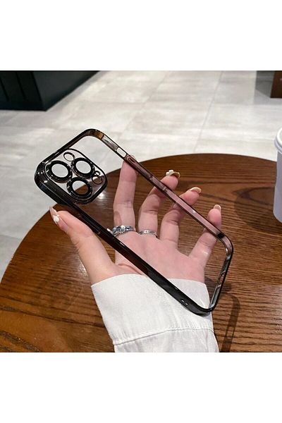 Choice Luxury Plating Clear Silicone Phone Case For Iphone 15 14 Plus 13 12 11 Pro Max Mini Lens Protect...