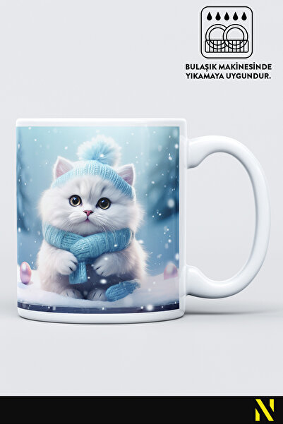 nilizma كوب كوب على شكل قطة للعام الجديد 330 مل