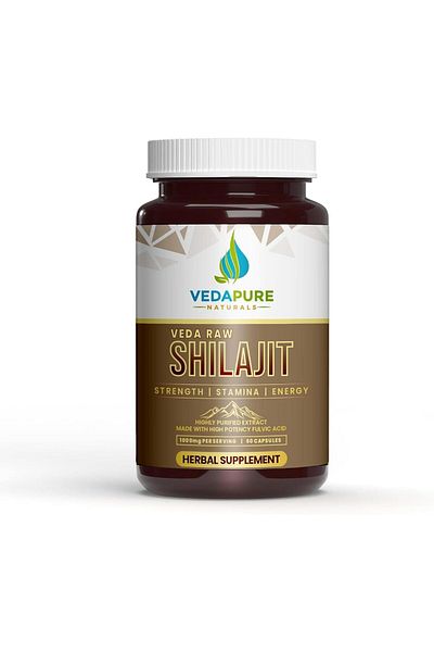 Vedapure Raw Shilajit 60 Capsules - Pure Natural Shilajit