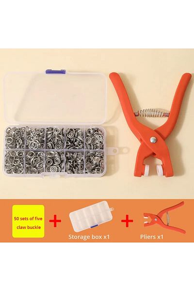 Choice A 50 Sets Metal Snaps Buttons With Fastener Pliers Press Tool Kit For For Sewing And Crafting Diy C.
