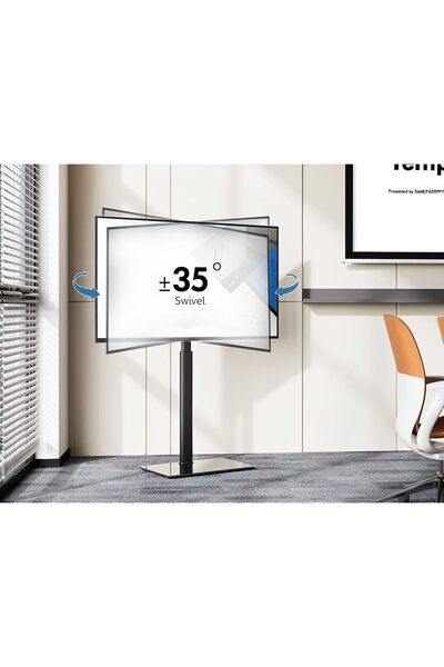 FITUEYES Ayaklı TV Standı, 32-60 Inç Düz veya Kavisli Ekran TV’ler İçin