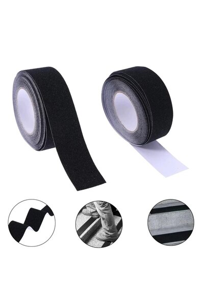 Choice شريط لاصق مانع للانزلاق أسود 25 مم بطول 5 أمتار، مقاوم للماء، غير قابل...