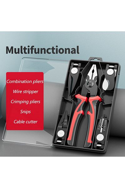 Choice Red Multifunctional Replaceable Electrician Pliers Wire Stripping Pliers Wire Cutting Needle Nosed P
