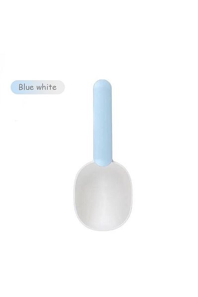 Choice Blue White G835B Dog Food Scoop Multifunctional Pet Feeding Spoon with Sealing Clip Grade Plastic Ca