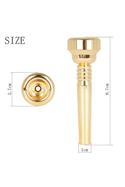 Choice Golden 17c Golden Trumpet Mouthpiece Brass Instrument Accessories Musical Instrument Parts Replaceme