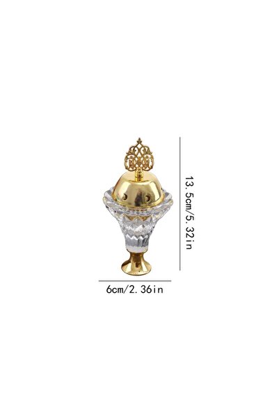 Choice مبخرة بخور كريستالية صناعية من Xiang Lu مع غطاء موزع عطري مصنوع من الم...