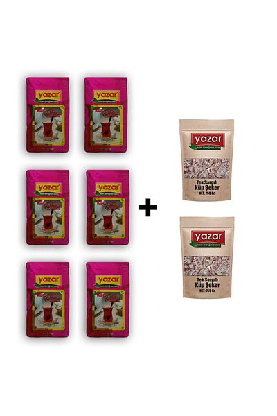 YAZAR Sprout Tea 500 gr - 6 Packs of Powdered Sugar Gift, 2 Packs of 500 gr Stick