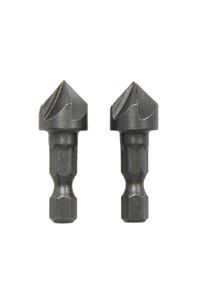 Choice 2PC Chamferer 2pc 1/2 Hexagonal Shank Five Blade Countersunk Drill 12.5mm 5pc Woodworking Hole Opene